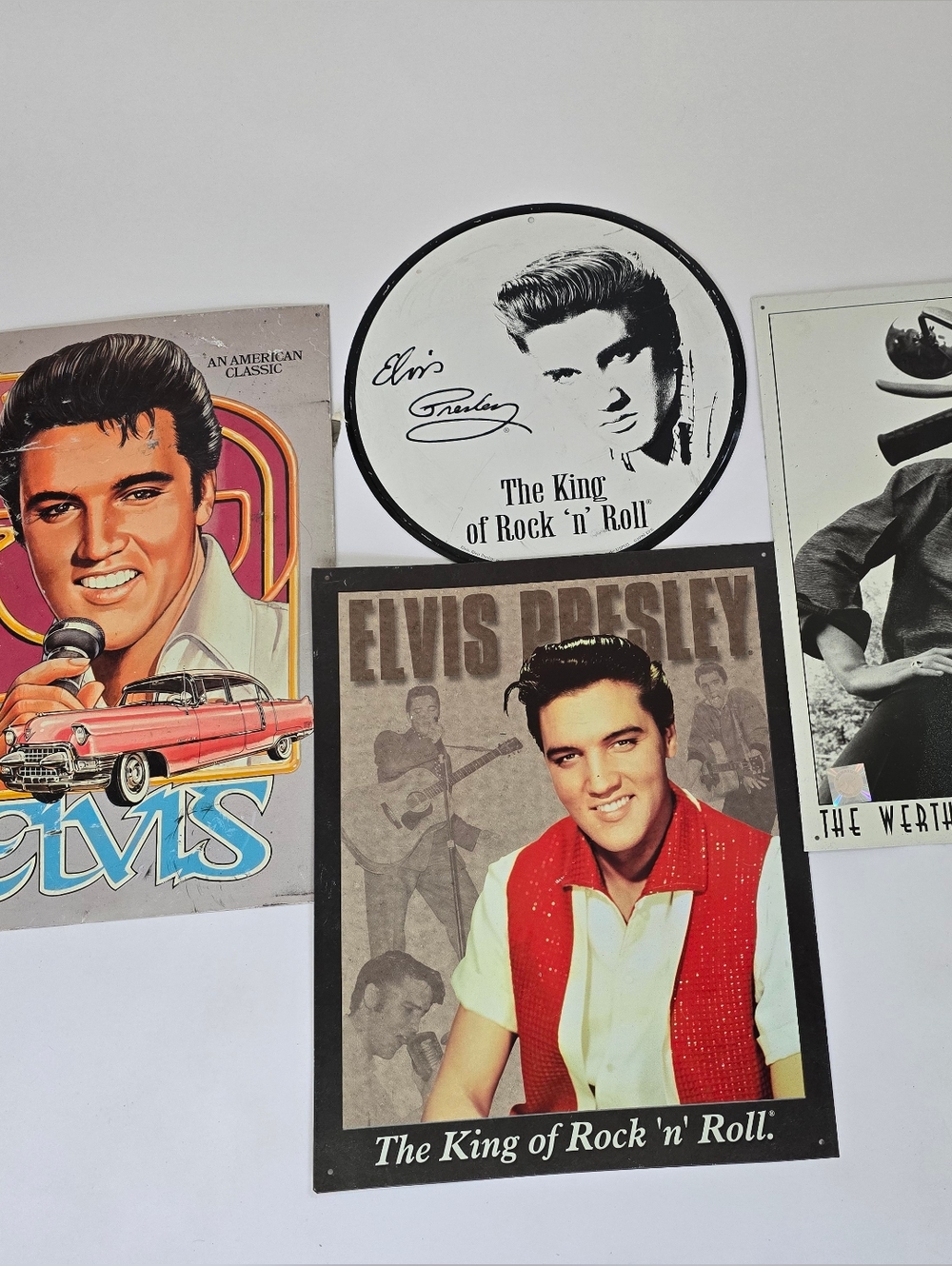 Elvis Presley Wall Art Set 4 Metal Signs Bundle